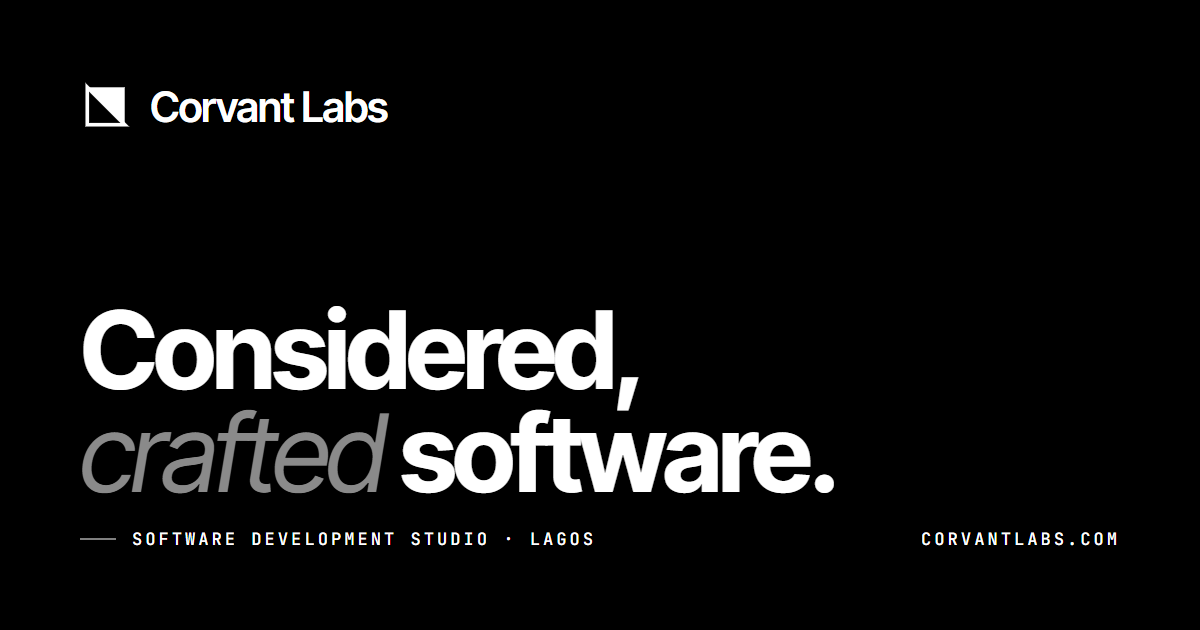 Corvant Labs — Software Development Studio